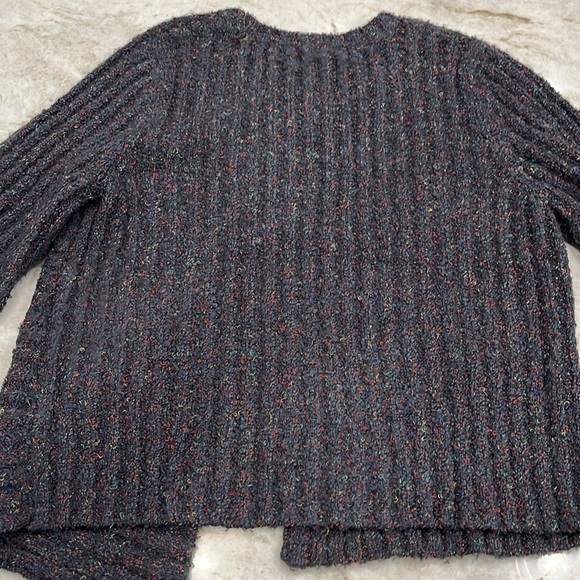 Royal Robbins | Toggle Boucle Cardigan | Grey /‎ Purple | Women's Size Large - Picture 3 of 7